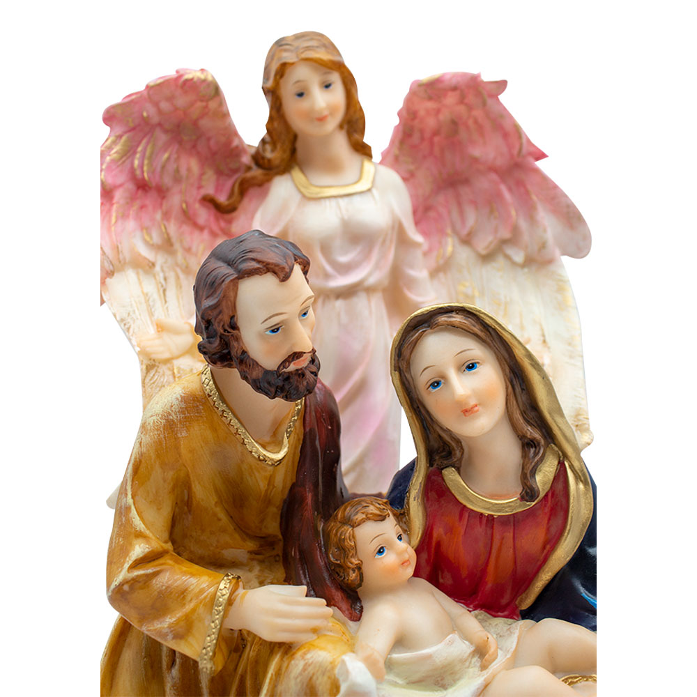 El Nacimiento La Sagrada Familia Tradicional Resina Resistente Mate