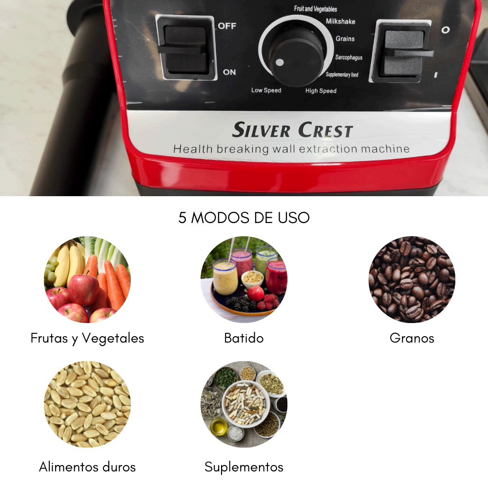 Licuadora Profesional Silver Crest 2200w 2l 110v Blender