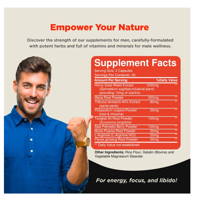 Natures Craft Gorilla Muscle 60 capsulas - Testosterona