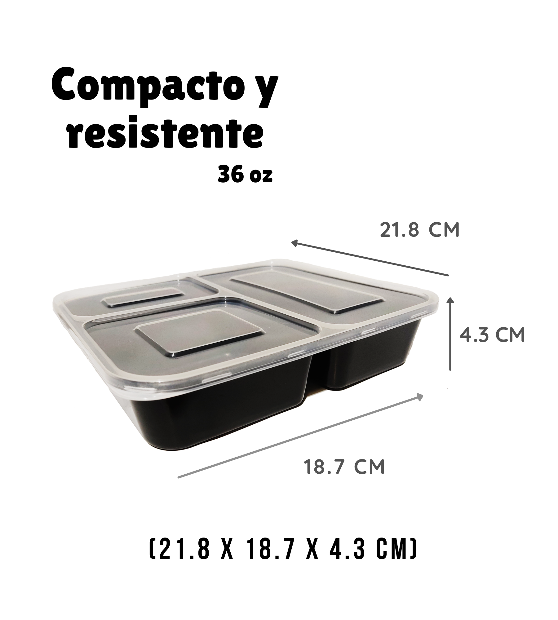 Contenedores Tuppers Meal Prep 20 Pack 36 Onzas