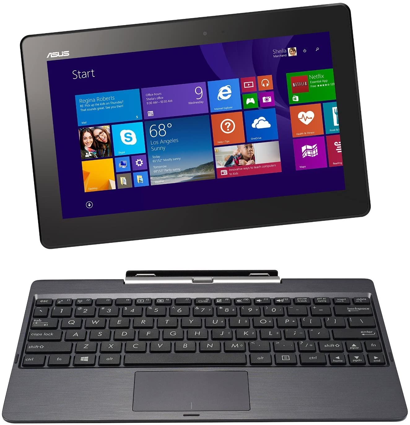 Asus Transformer Book t100tafb14gr 2 en 1 Tablet Intel Atom Z3735 F 1.33 GHz 32 GB eMMC Intel HD Graphics Memoria compartida visualización táctil Windows 8.1 Reacondicionado Grado a