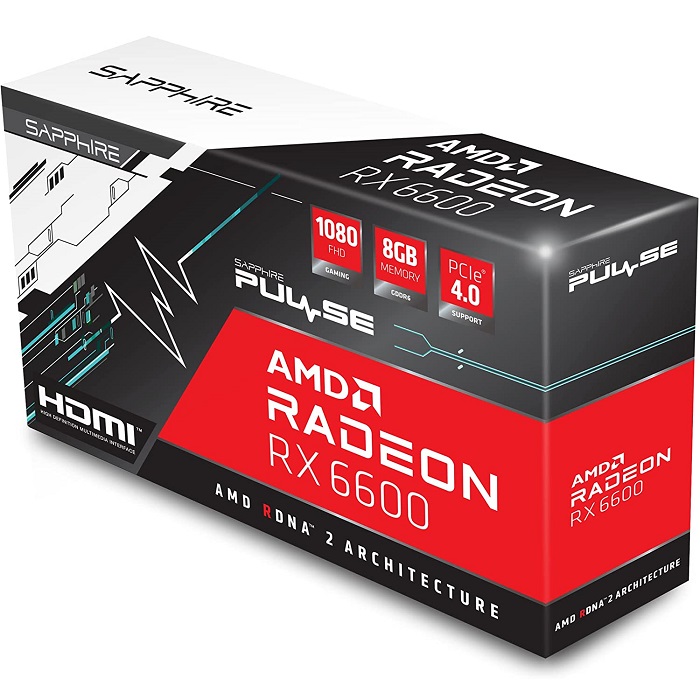 Tarjeta De Video AMD Radeon Sapphire RX 6600 Pulse 8GB GDDR6 11310-01-20G