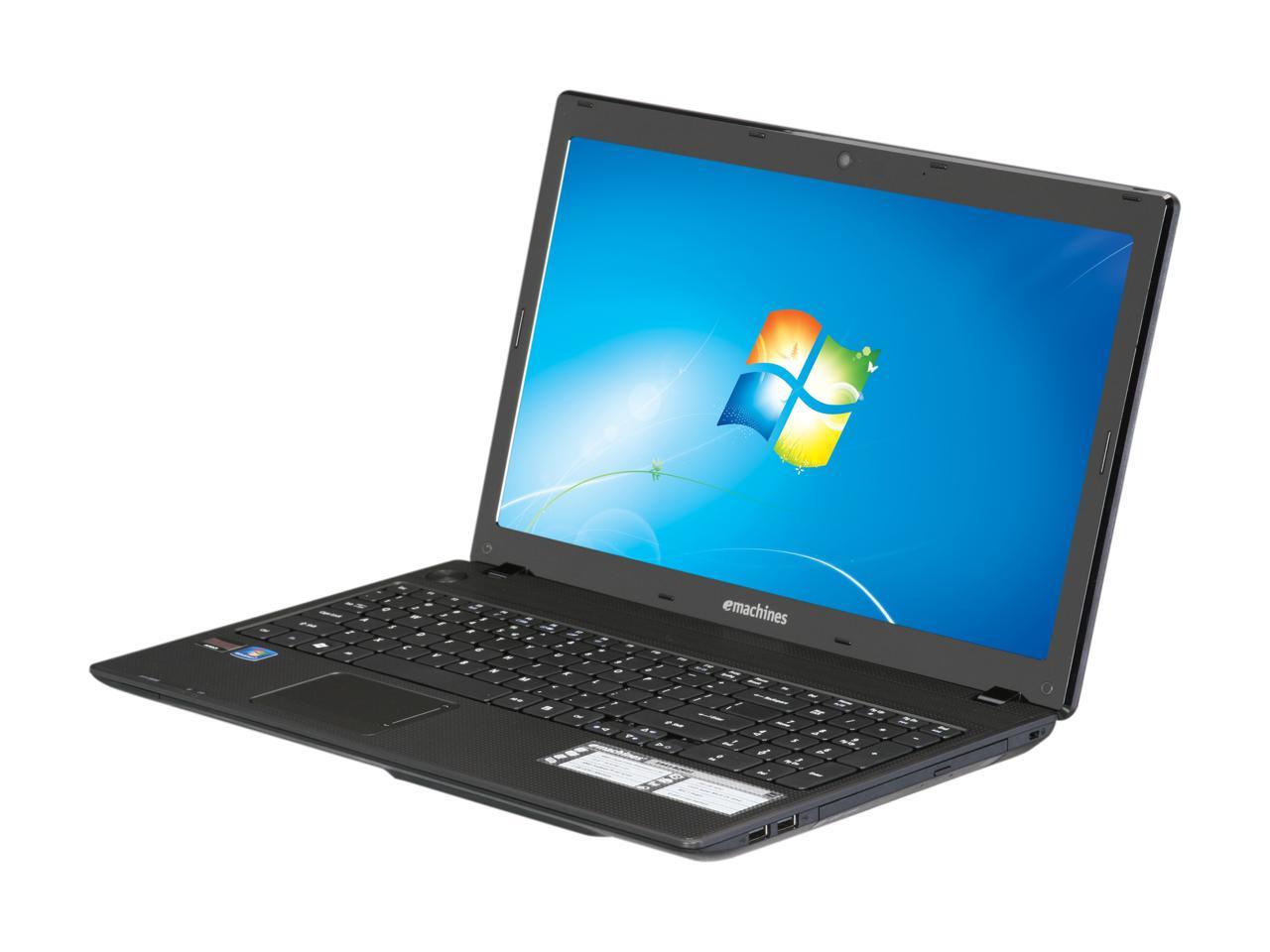 eMachines Laptop eME443-BZ602 AMD DualCore Processor C-50 1.00GHz 2 GB Memory 250 GB HDD AMD Radeon HD 6250 15.6 Windows 7 Home Premium 64-bit Reacondicionado Grado A