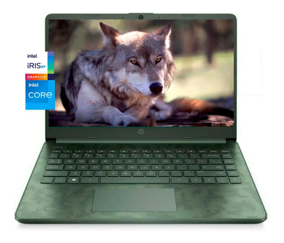 Laptop Hp Intel Core I3 1115g 8gb Ram Ssd De 256gb Win 10 , 14"HD(1366x768), Intel HD, 802.11ac+BT Verde Militar