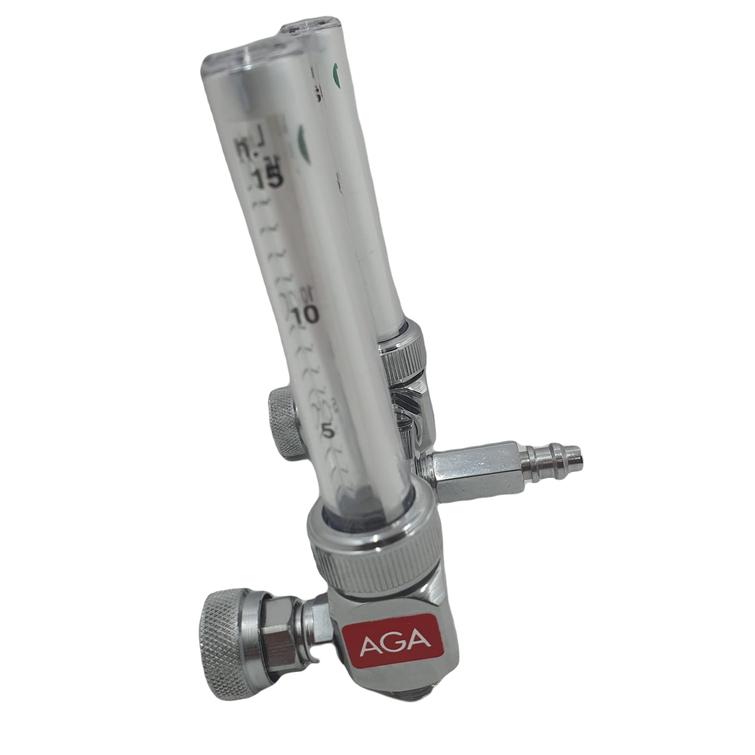 Flujómetro Oxígeno doble 0 - 15 lpm, conexion Puritan.