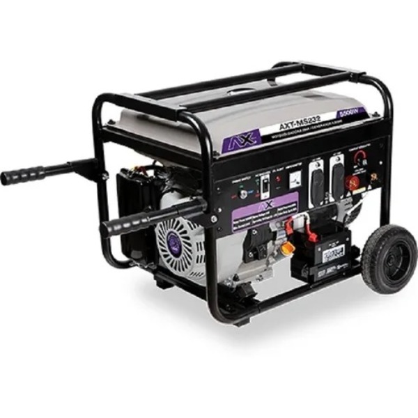 MOTOSOLDADORA GASOLINA 200A, 110V/60Hz, 13HP, 5,000Wtts, CON MARCHA, BATERIA Y LLANTAS