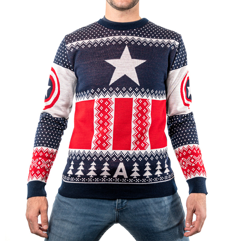 Suéter Navideño Unisex  Ugly Sweater Capitán América