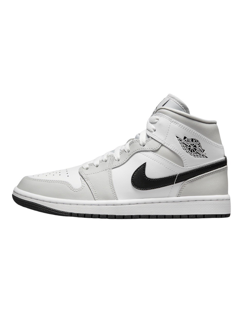 TENIS AIR JORDAN 1 MID LIGHT SMOKE GREY (BQ6472015)