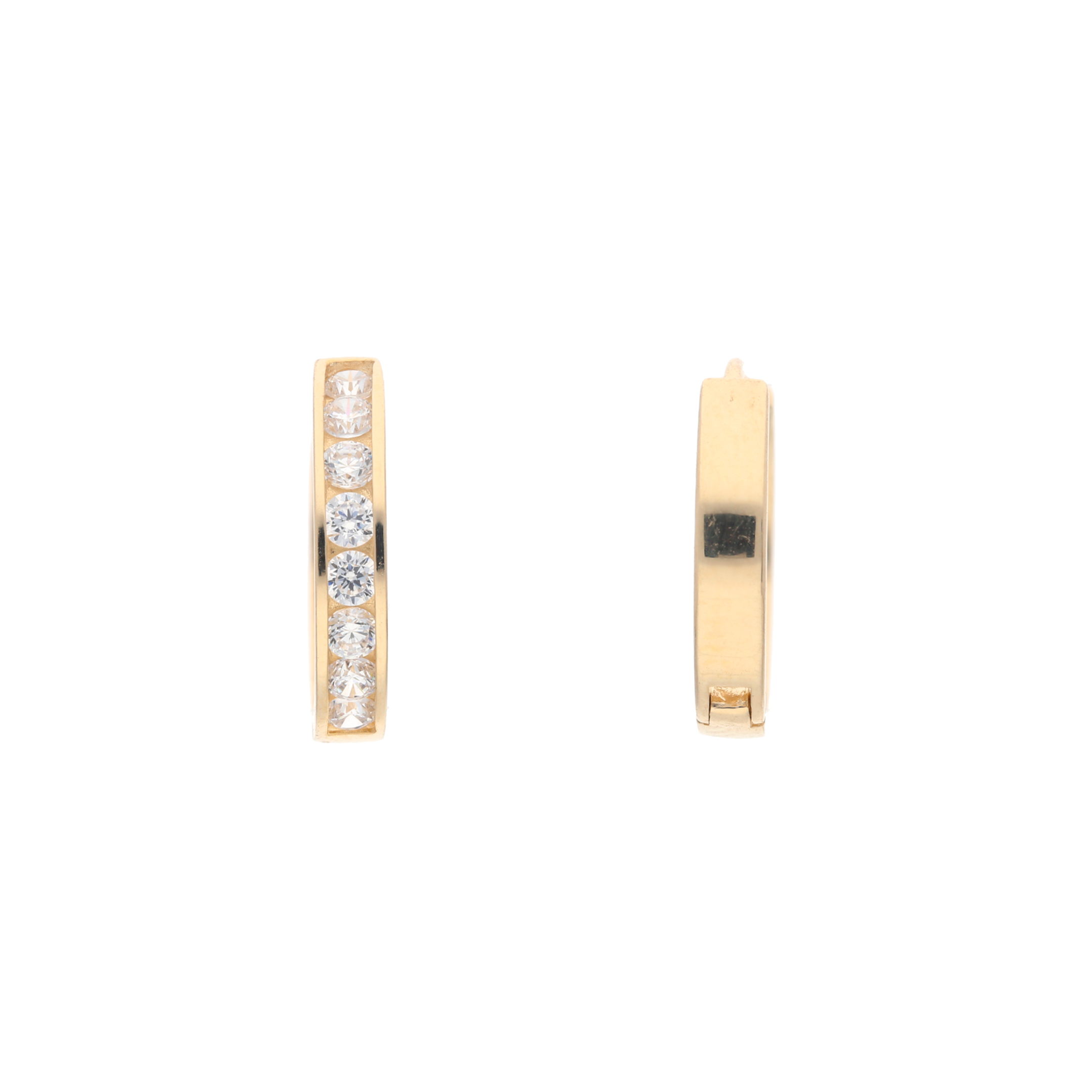 Aretes Doble Vista Oro 14 Kilates