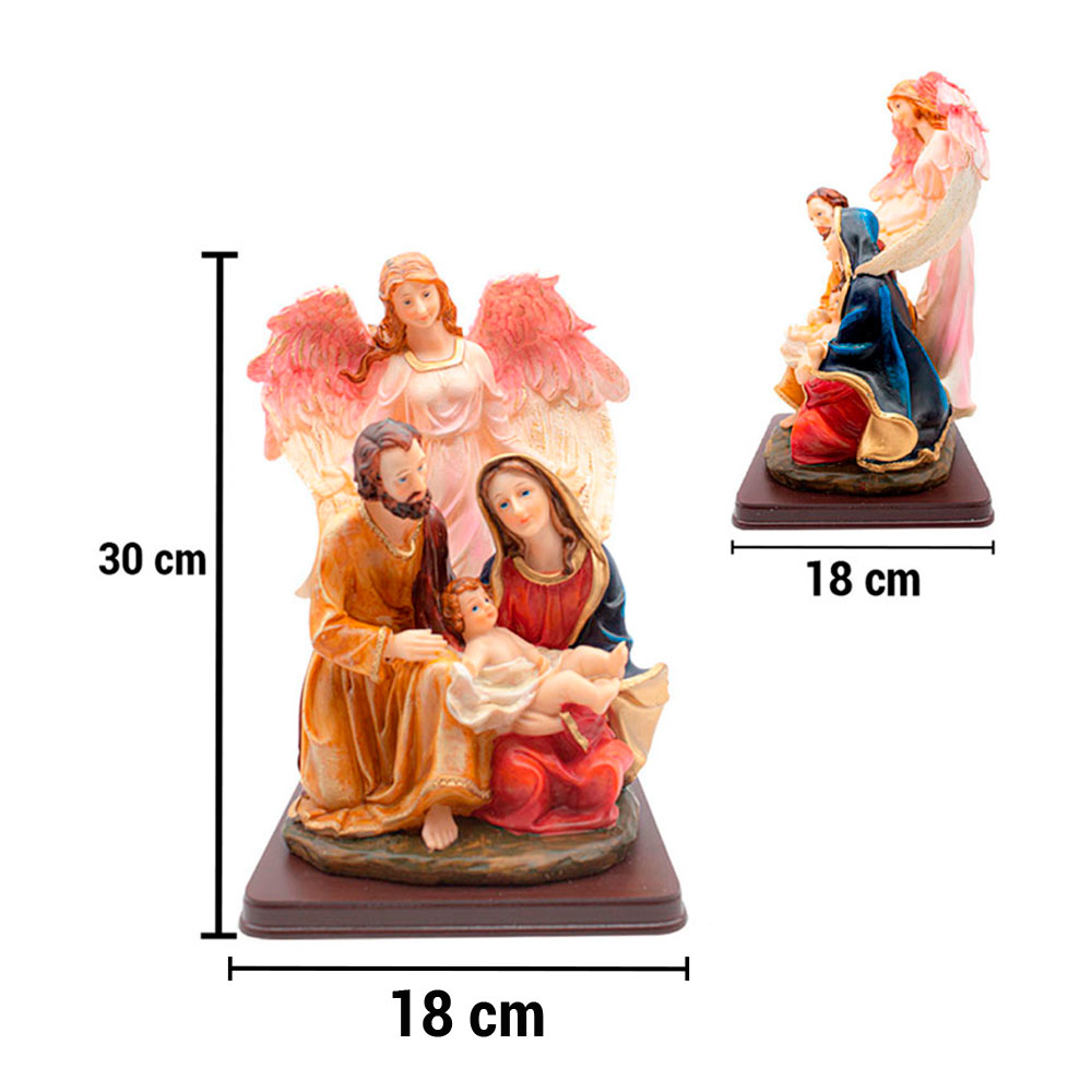 El Nacimiento La Sagrada Familia Tradicional Resina Resistente Mate