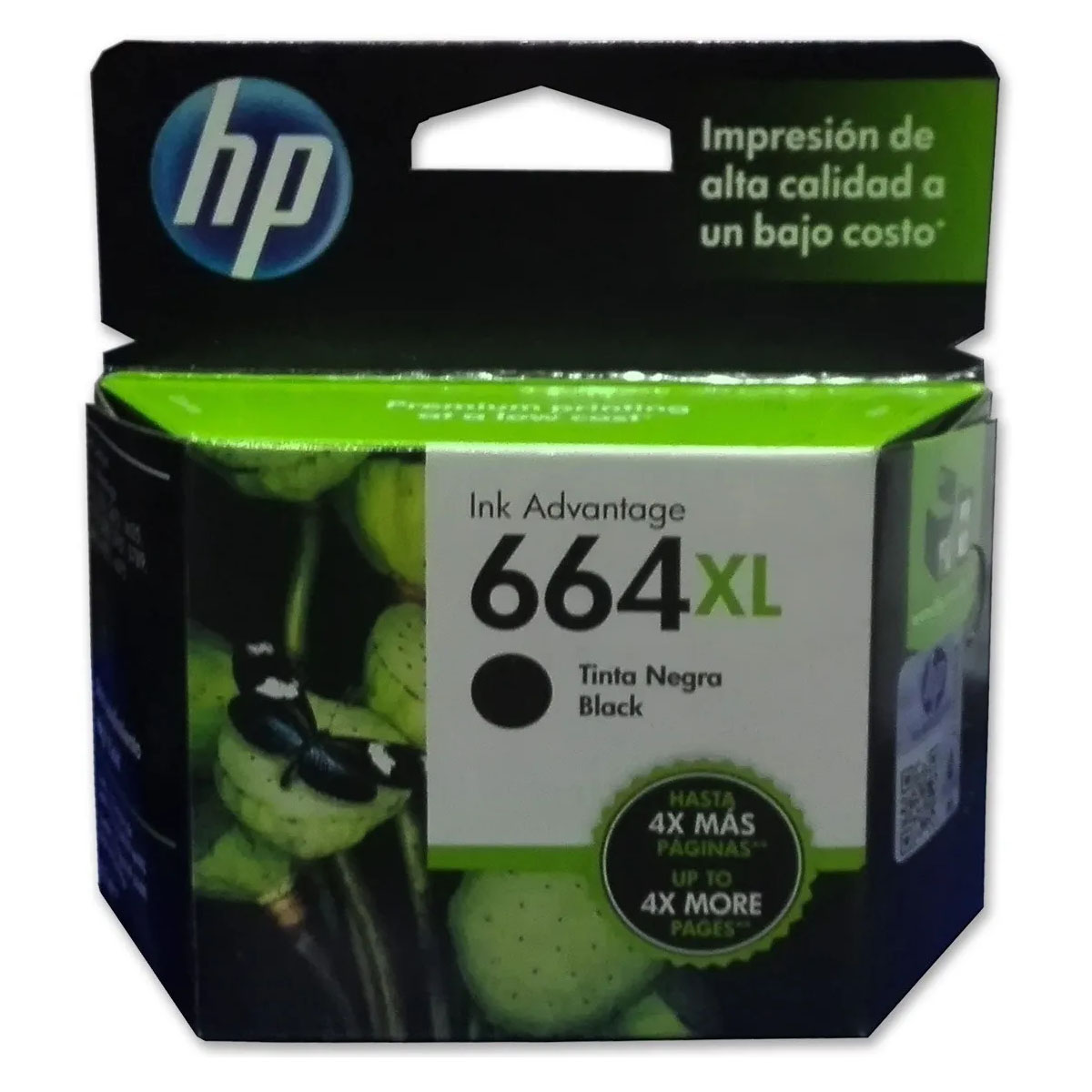 Cartucho Tinta Hp 664xl Negro F6v31al Original Alto Rendimiento