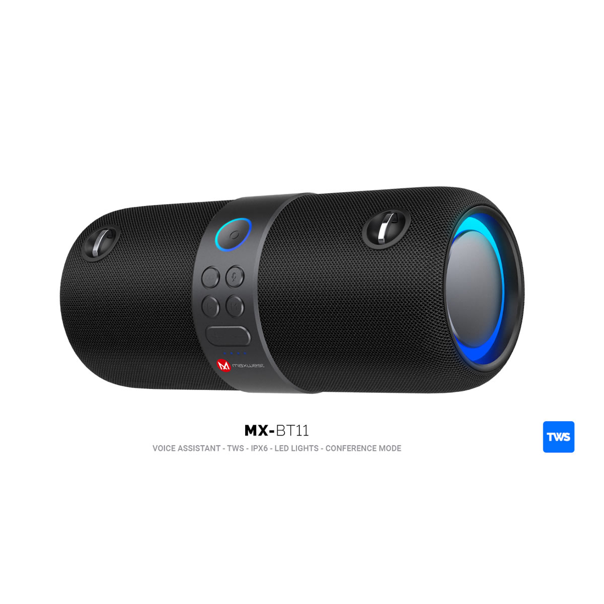 Bocina Portátil Maxwest MX-BT11 Con Función TWS - Multicolor