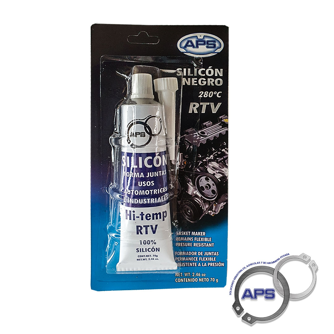 Silicón Negro APS Sellador RTV Alta Calidad Forma Juntas70g