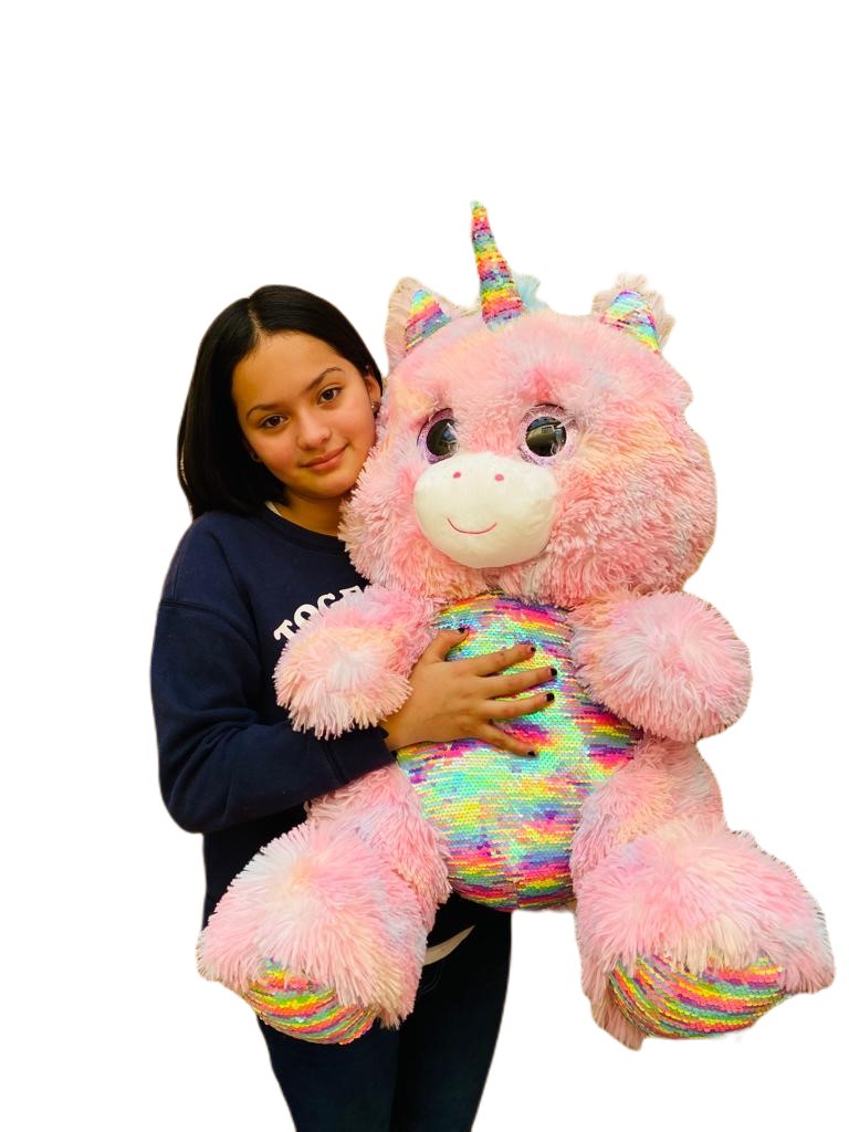 Unicornio Peluche Juguete Acariciable Arcoiris.