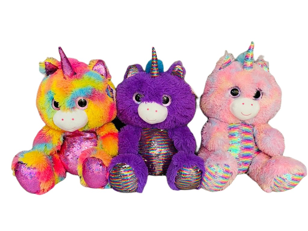 Unicornio Peluche Juguete Acariciable Arcoiris.