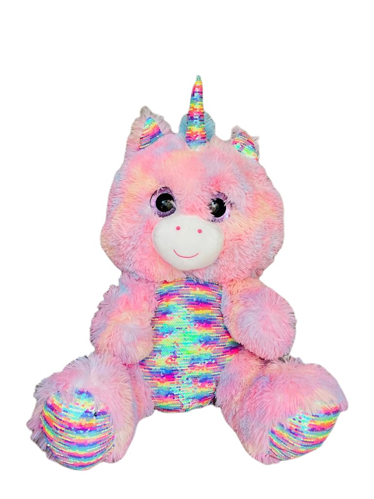 Unicornio Peluche Juguete Acariciable Arcoiris.