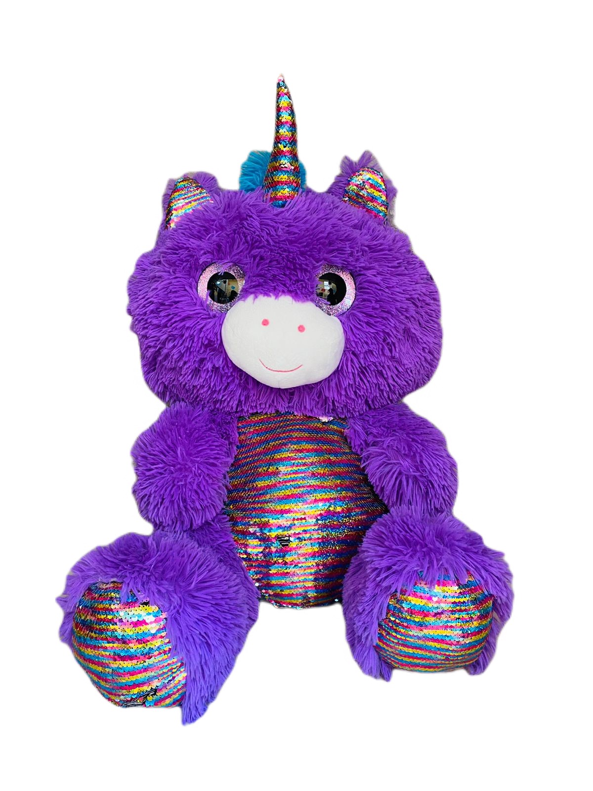 Unicornio Peluche Juguete Acariciable Arcoiris.