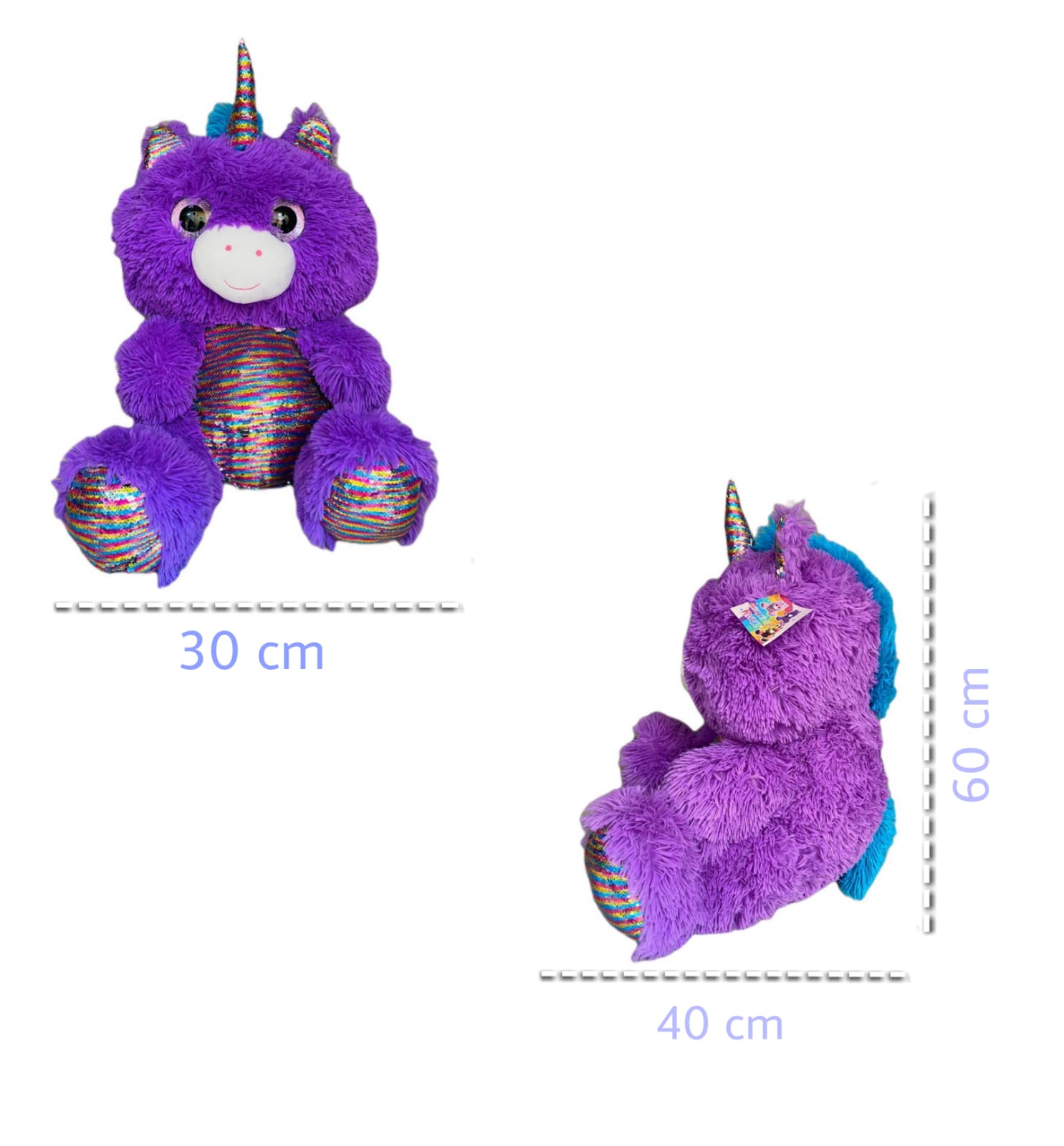 Unicornio Peluche Juguete Acariciable Arcoiris.