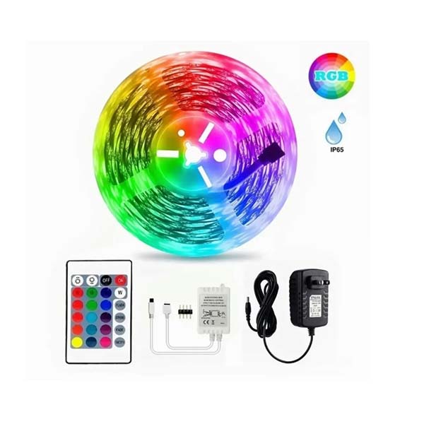 Kit Tira Luz Led 2835 Rgb De 5m Con Control Eliminador T2410 ML.