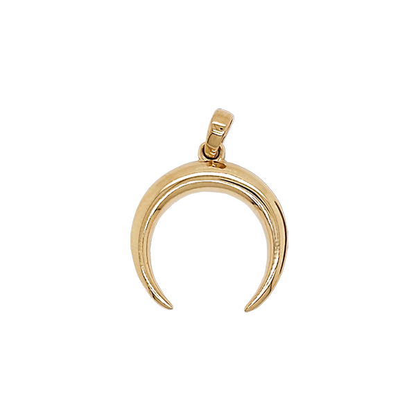 Dije de Luna Invertida en Oro Amarillo de 14 K + Obsequio 