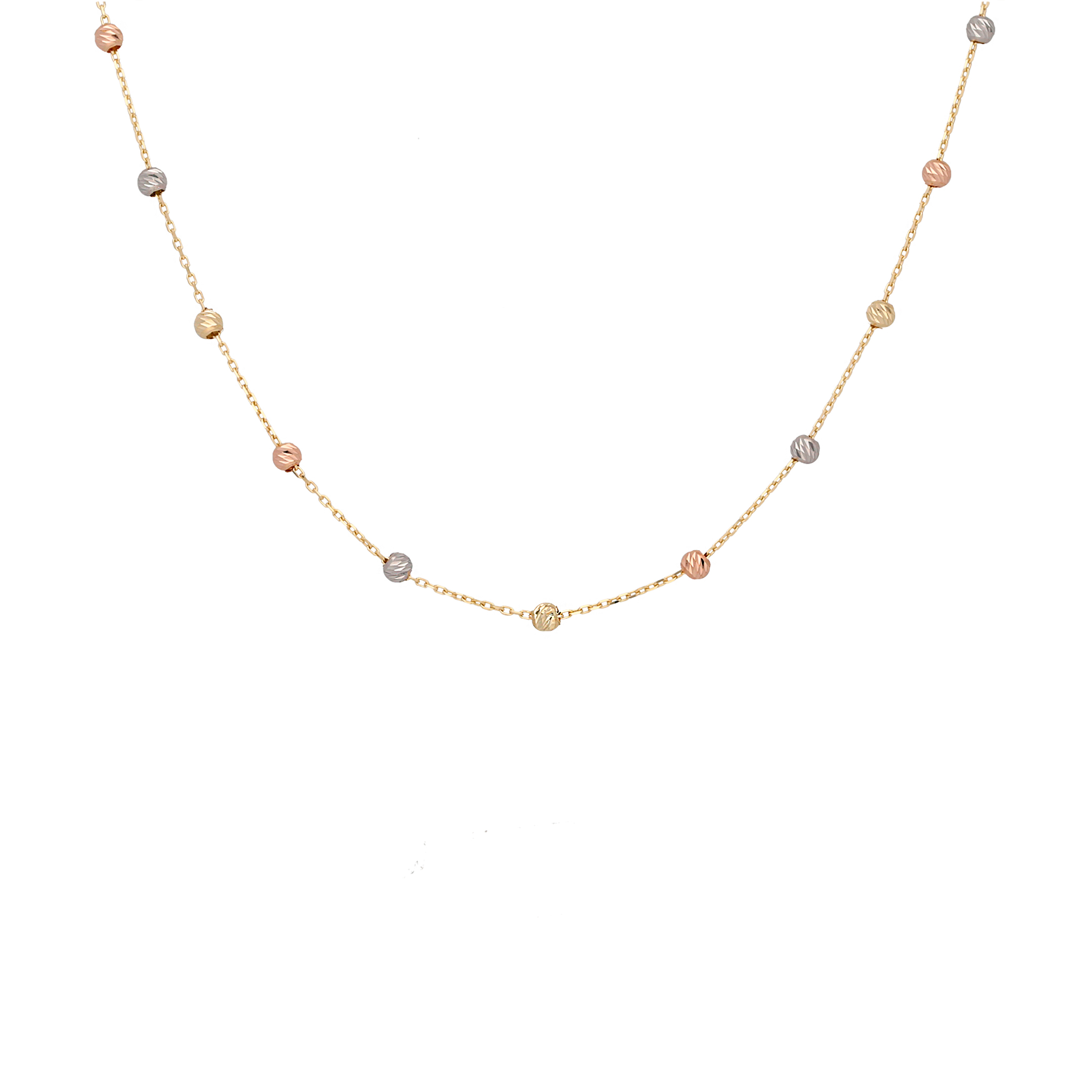 Collar Satélites Oro Florentino de 14 Kilates