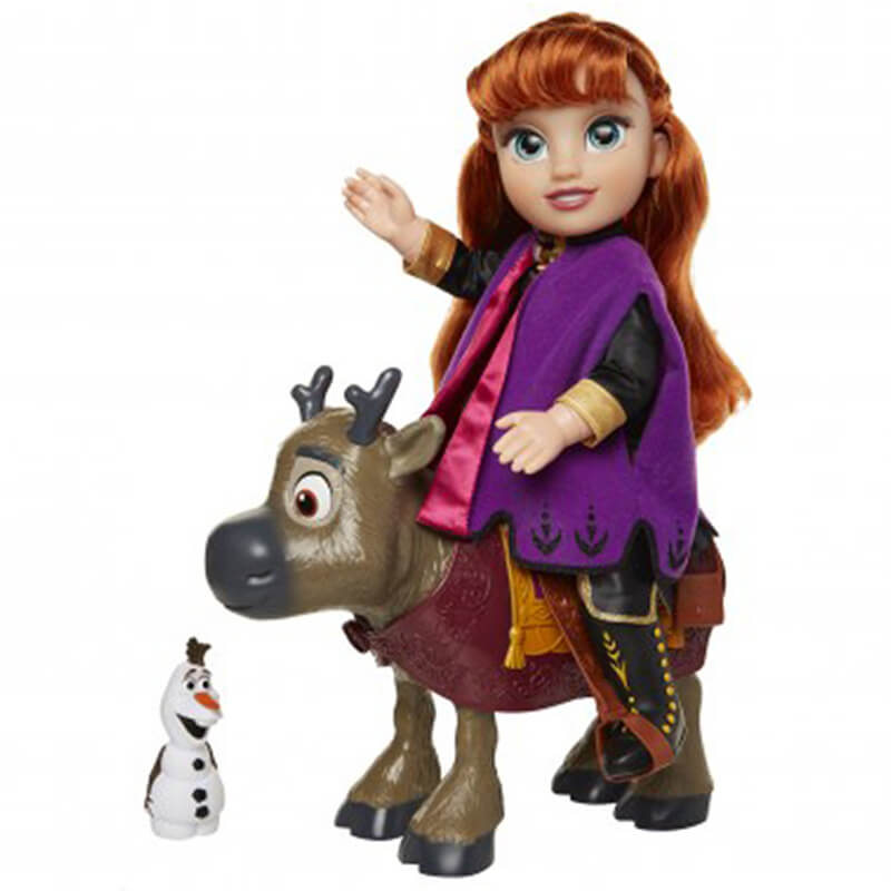 Muñeca Princesa Anna con Figuras de Olaf y el Reno Sven de Frozen II 
