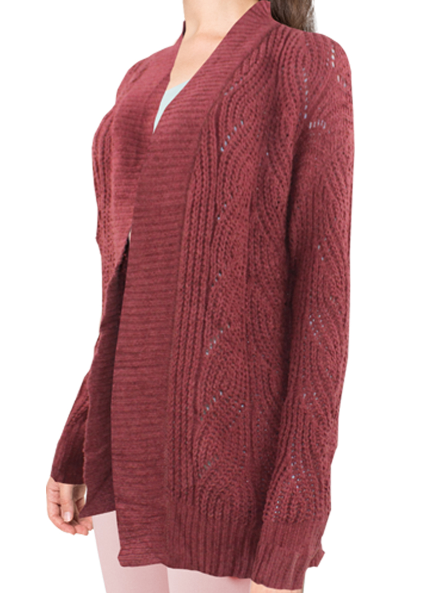 Sweaters Ensamble Tejido Largo Manga Larga Suéter V-su1702