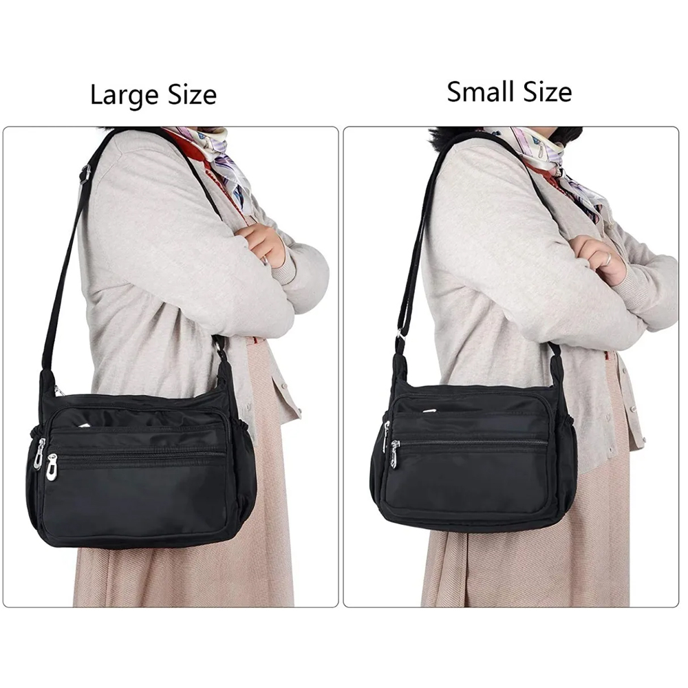 Bolsa De Hombro Impermeable Crossbody Mujer Hombre Negro