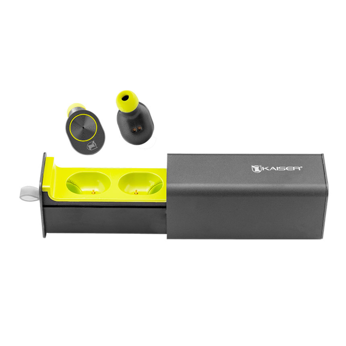 AUDIFONO TRUE WIRELESS KAISER MH 9099 NEGRO/AMARILLO ORTY1