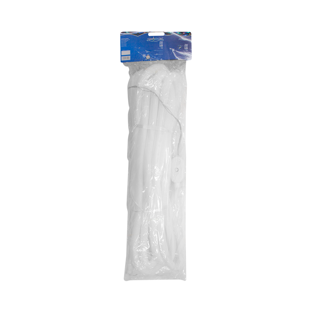 Manguera Corrugada Blanca Luz Led Multicolor Exterior/Interior Plástico 10 m