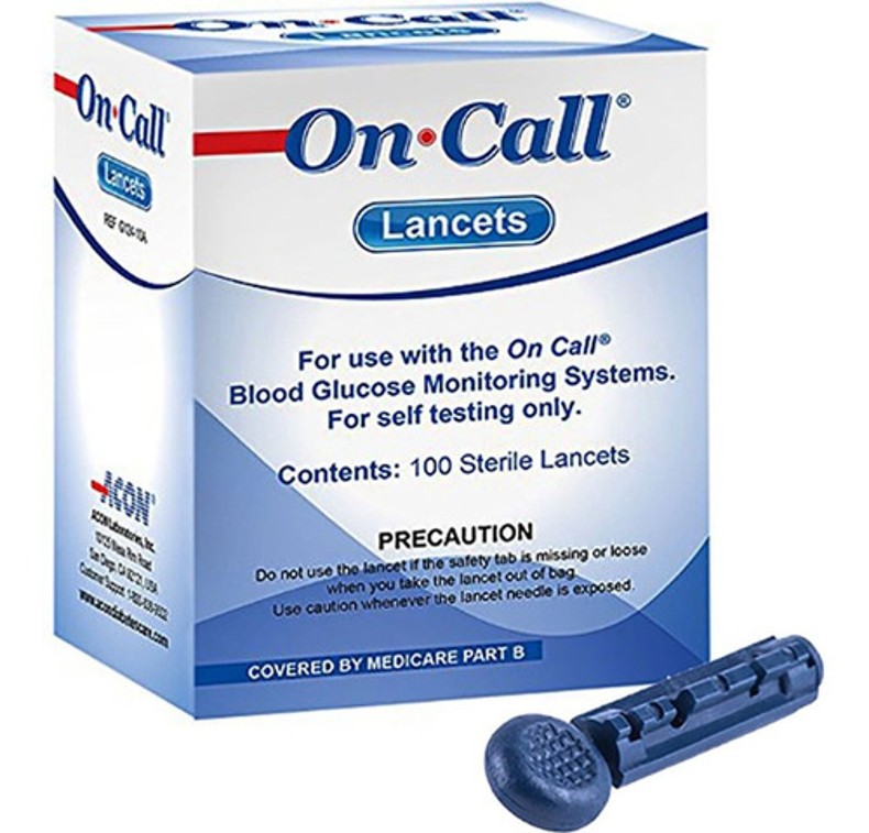 100 Tiras Reactivas Glucosa Y 100 Lancetas On Call Plus