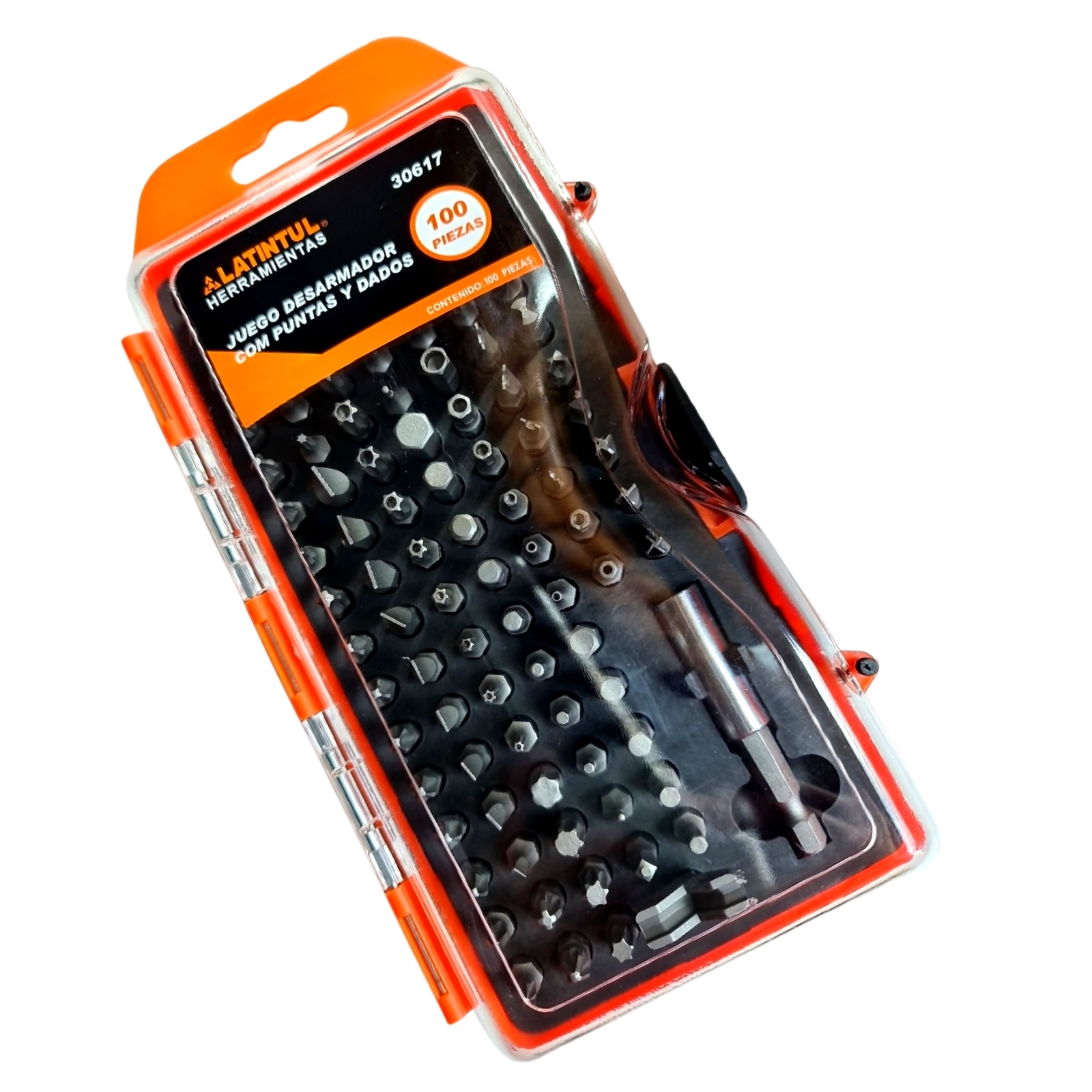 Estuche con Puntas y Dados para Desarmador c/ 100 piezas Marca LATINTUL Herramientas