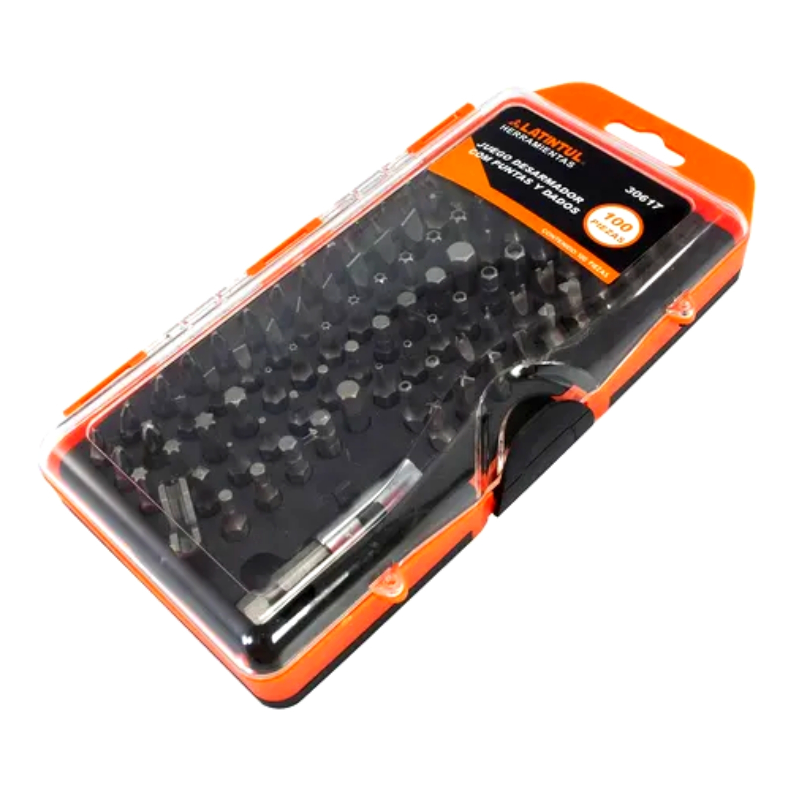 Estuche con Puntas y Dados para Desarmador c/ 100 piezas Marca LATINTUL Herramientas