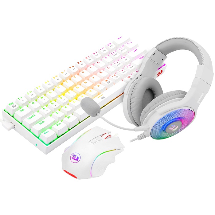 Kit Teclado Mouse y Diadema Redragon S129W Gaming Español