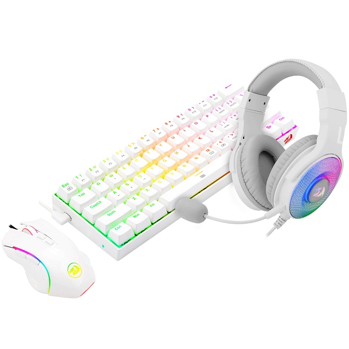 Kit Teclado Mouse y Diadema Redragon S129W Gaming Español