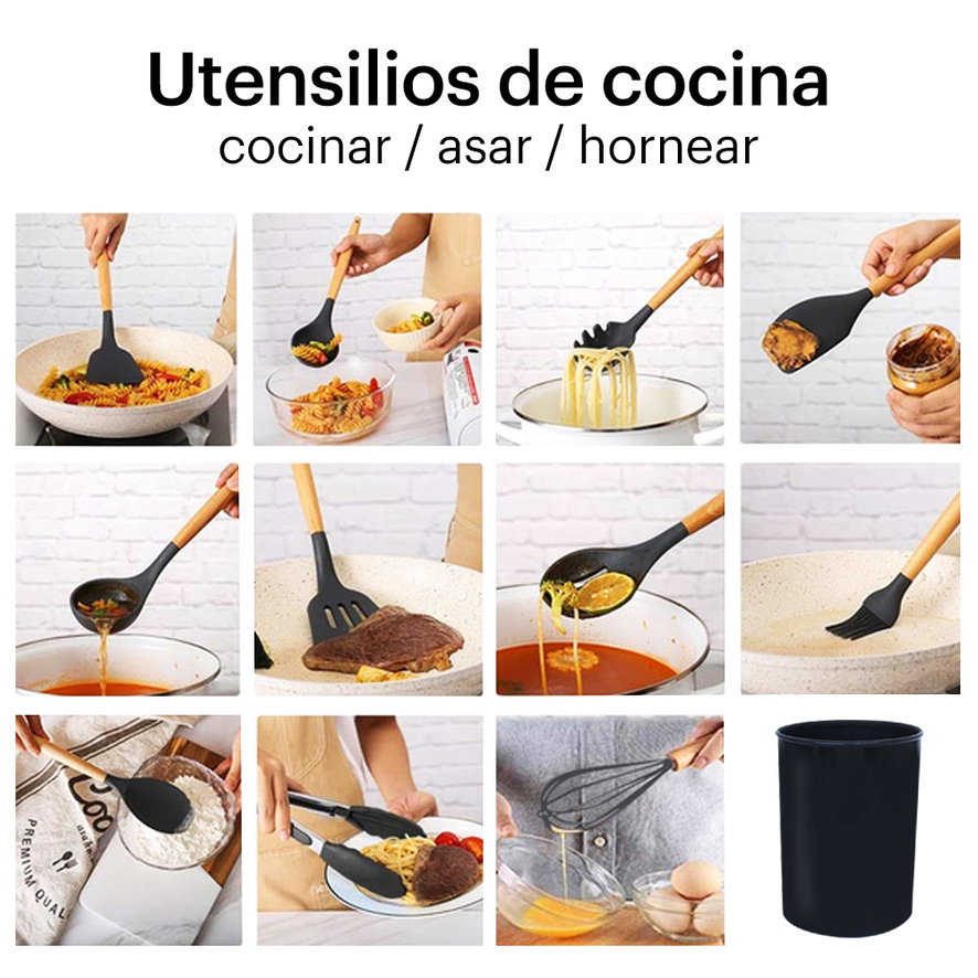 Utensilios de Cocina 23 piezas +4 Clips Selladores de Bolsa  Lo Necesito 