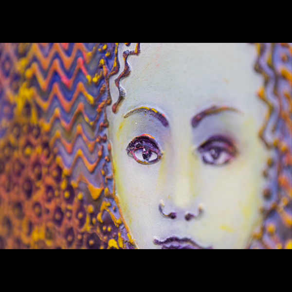 "LOS TRES SANTITOS" Arte Mexicano Neocrotálico por Javier López Pastrana (Giclée) impresión en canvas lienzo de algodón listo para enmarcar 50x60cm