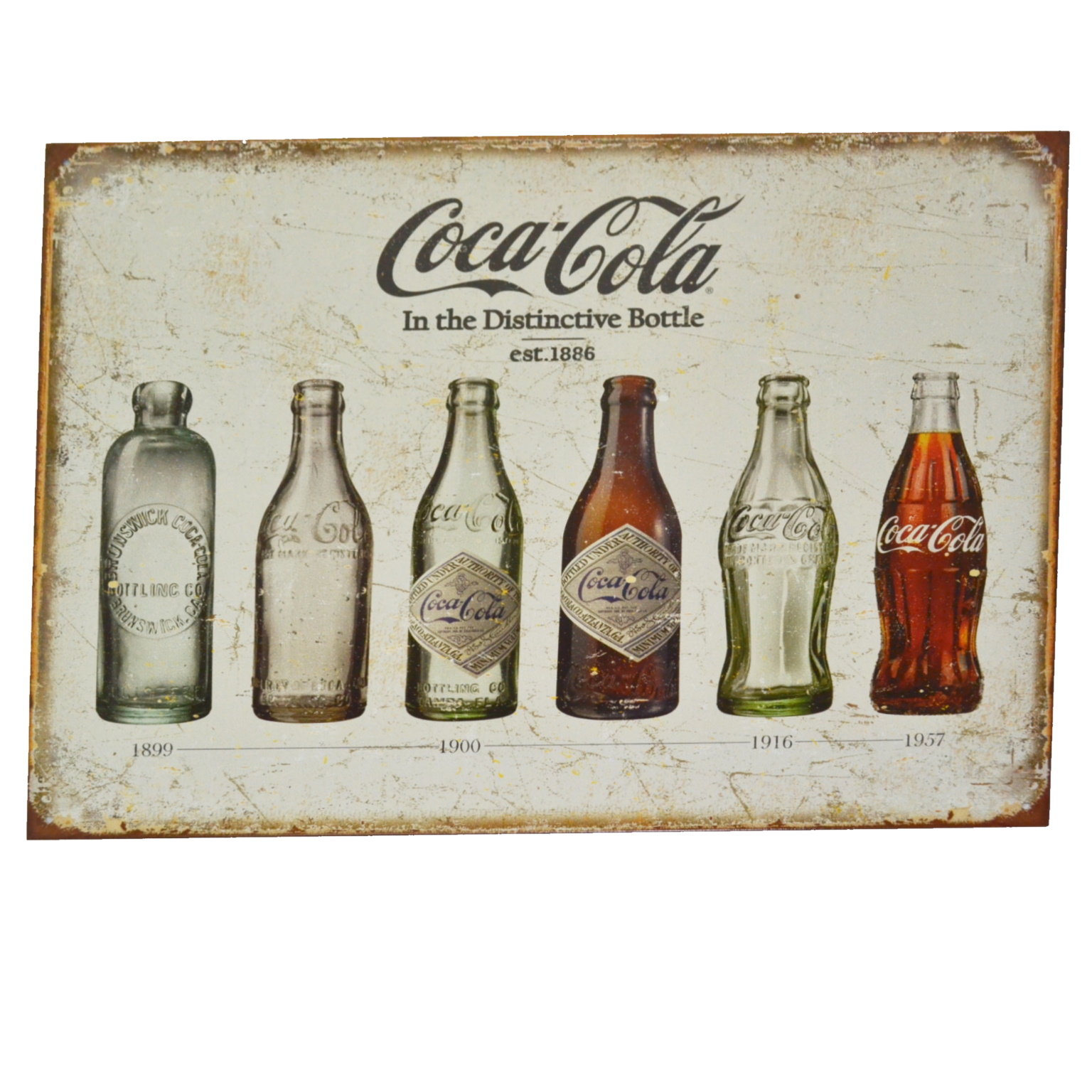 Tsn1839 Letrero Lamina Decorativa Coca Cola Evolution.