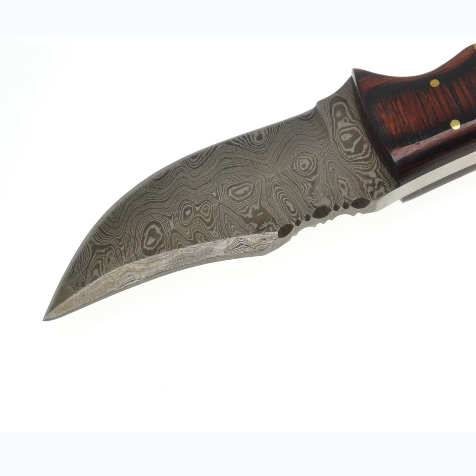 Dm1078 Dm Cuchillo De Caceria Acero Damasco Con Funda