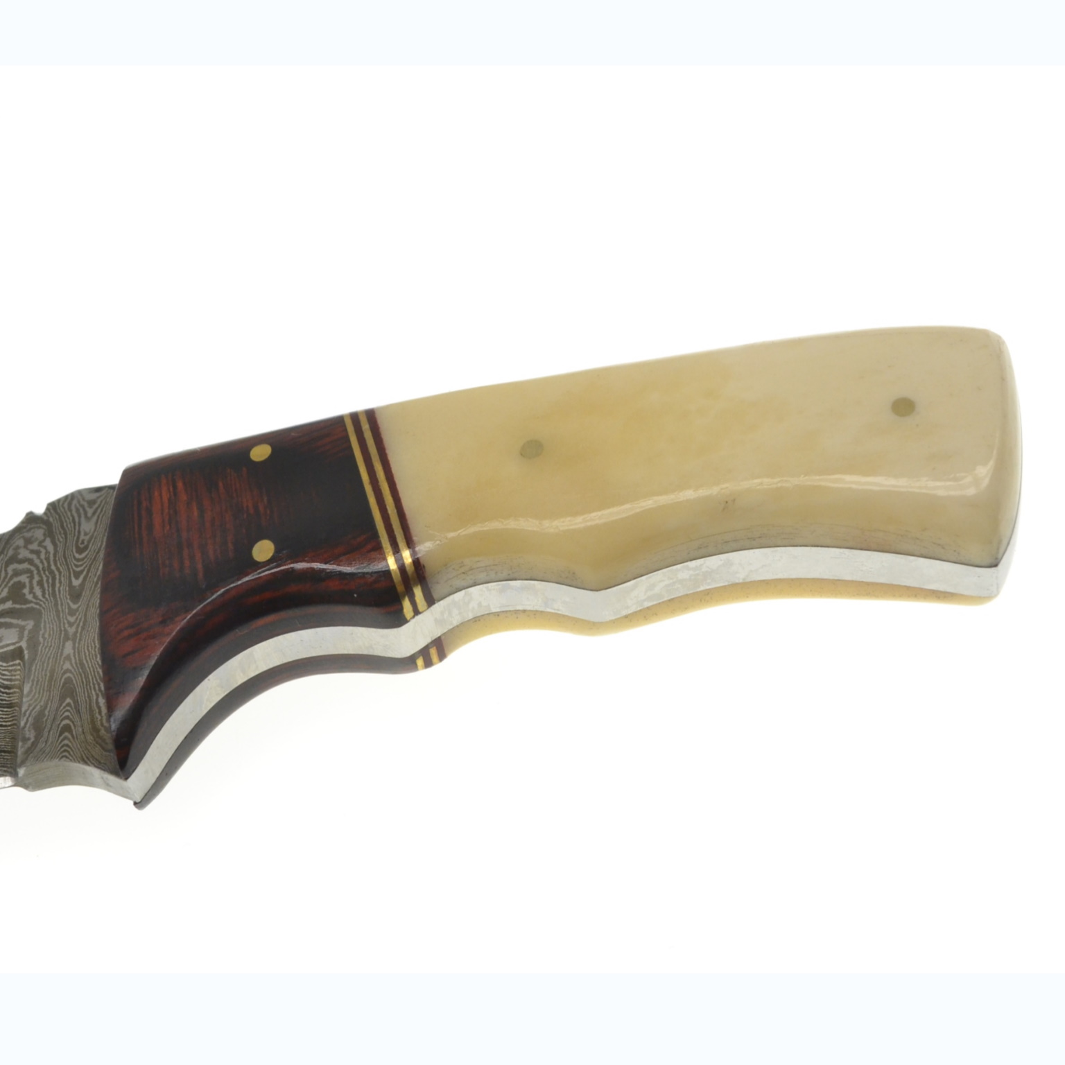 Dm1078 Dm Cuchillo De Caceria Acero Damasco Con Funda