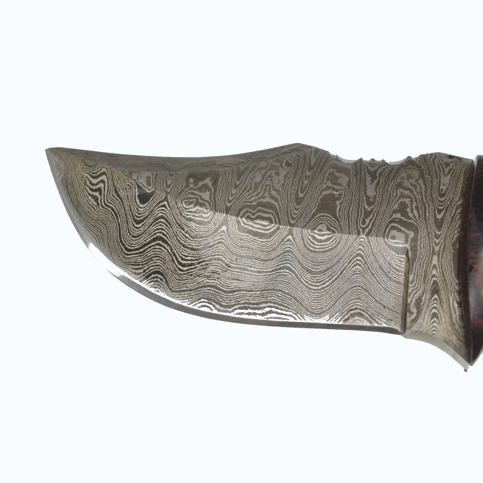 Dm1078 Dm Cuchillo De Caceria Acero Damasco Con Funda