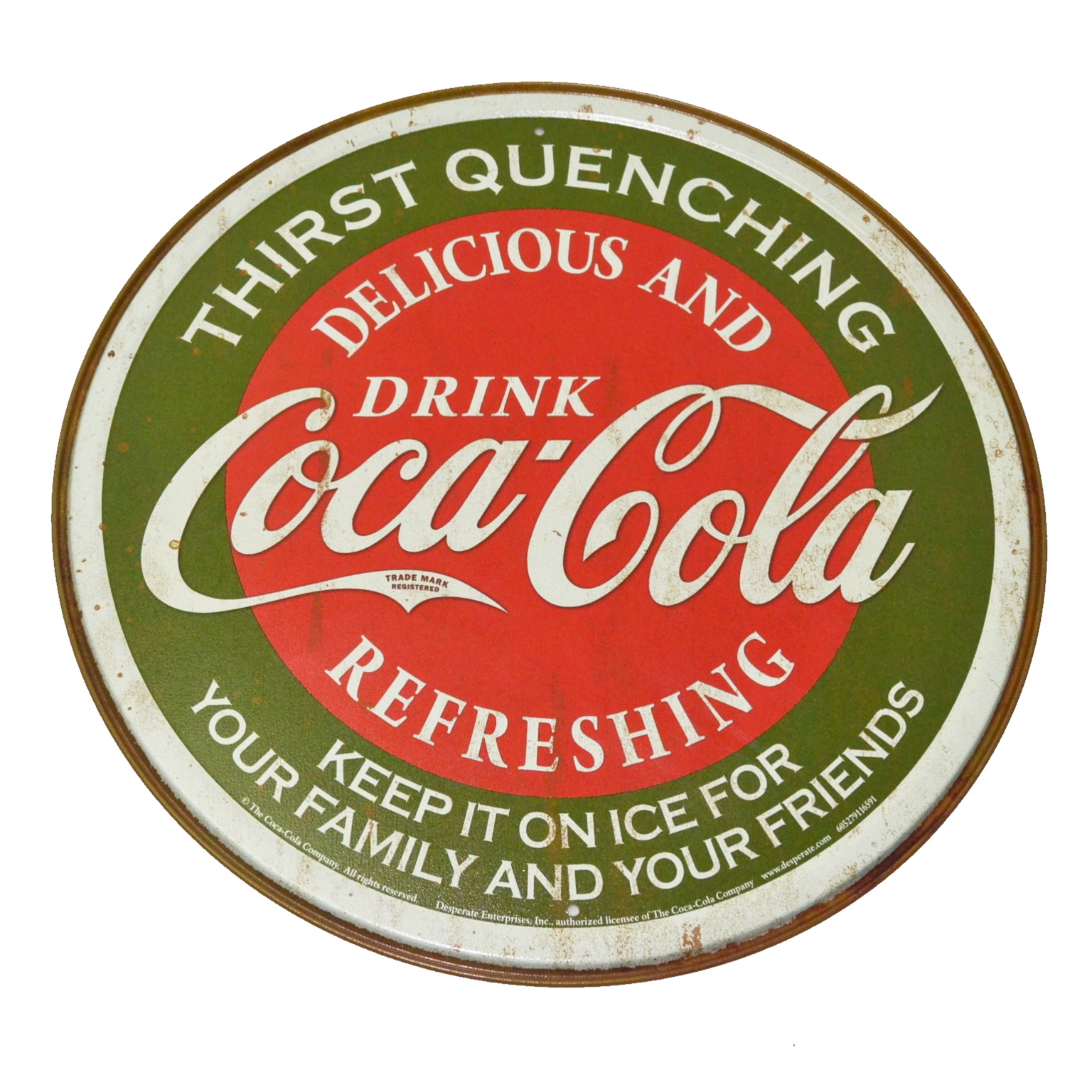 Tsn1659 Letrero Lamina Decorativa Coca Cola Delicious & Refreshing.