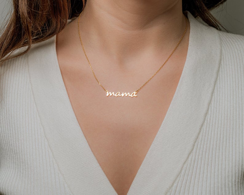 Dije Nombre Personalizado Collar Oro Laminado 18 K