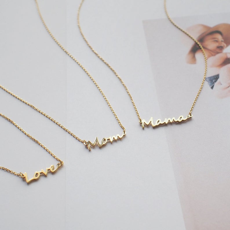 Dije Nombre Personalizado Collar Oro Laminado 18 K
