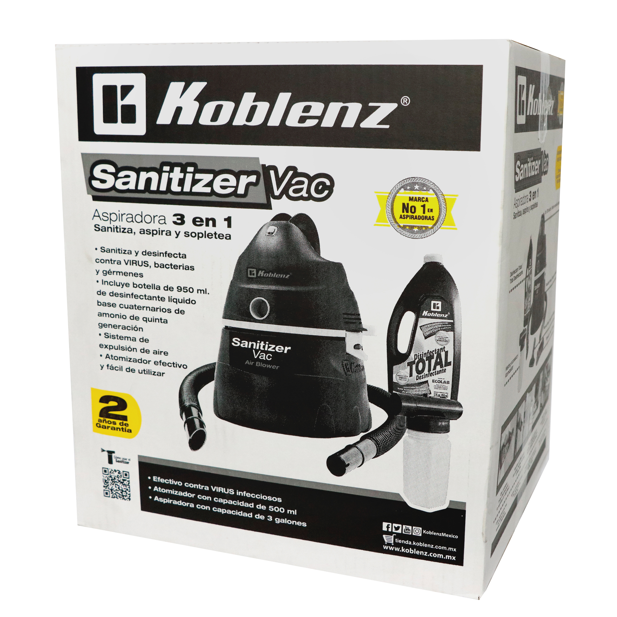Aspiradora Koblenz Sanitizadora Vac K2g Sanitiza y Desinfecta