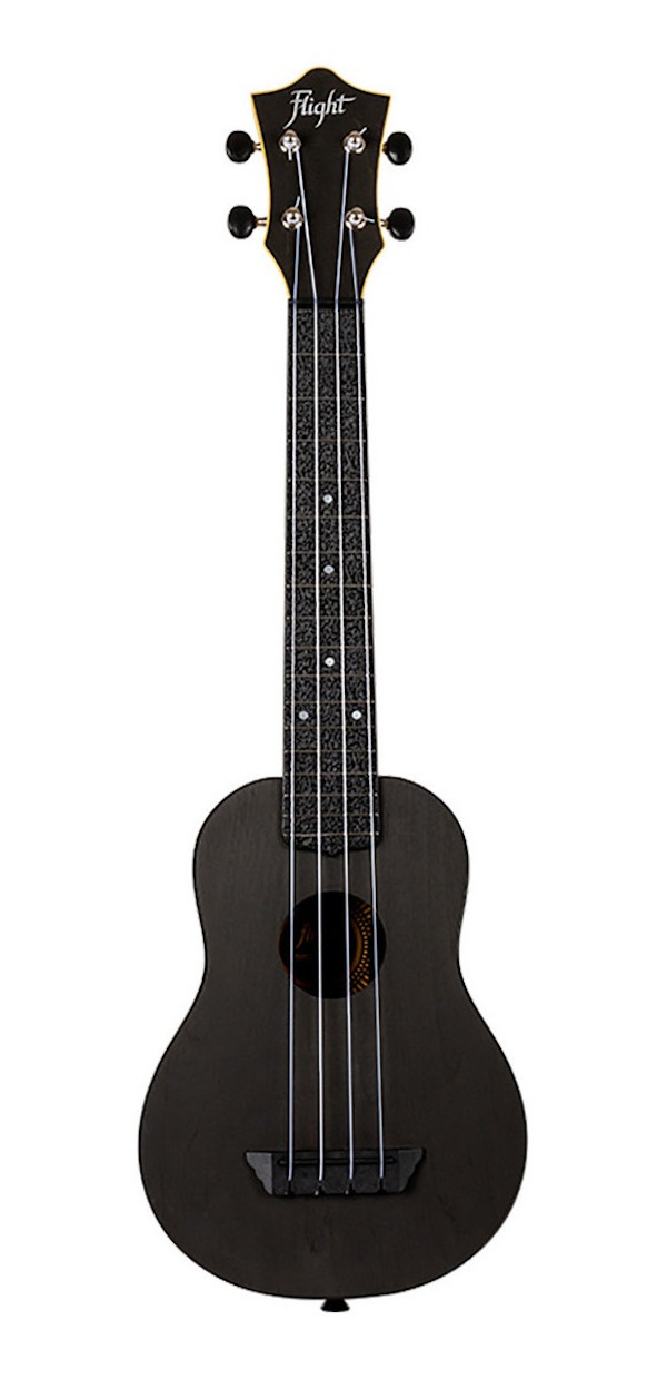 Ukelele Negro Tamaño Soprano 17 Trastes Flight Tusl-35 Blk