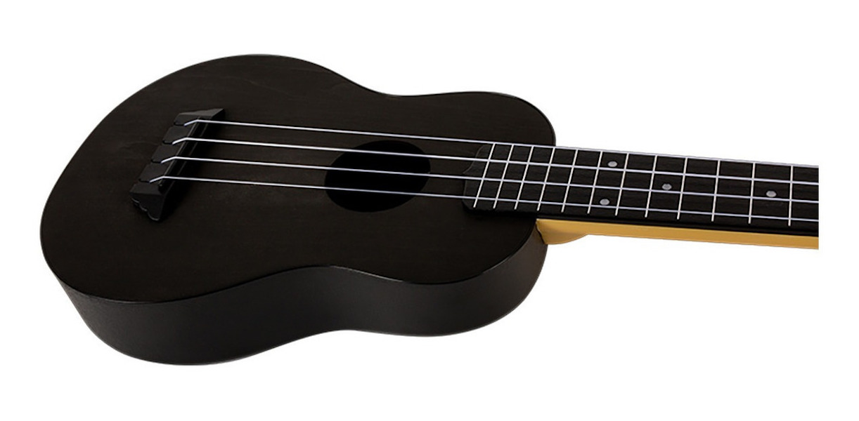 Ukelele Negro Tamaño Soprano 17 Trastes Flight Tusl-35 Blk