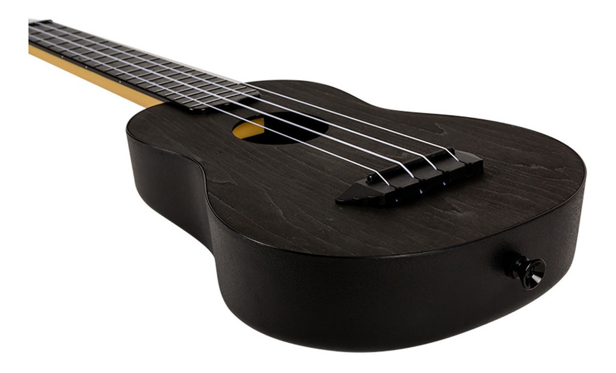 Ukelele Negro Tamaño Soprano 17 Trastes Flight Tusl-35 Blk