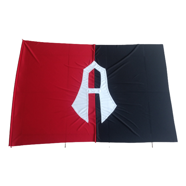 BANDERA GRANDE OFICIAL ORIGINAL DE LOS ZORROS ROJINEGROS DEL ATLAS