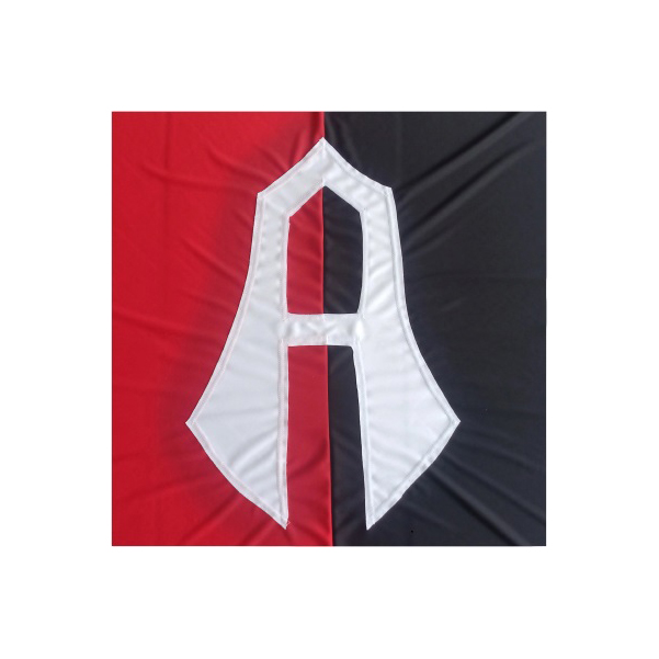 BANDERA GRANDE OFICIAL ORIGINAL DE LOS ZORROS ROJINEGROS DEL ATLAS